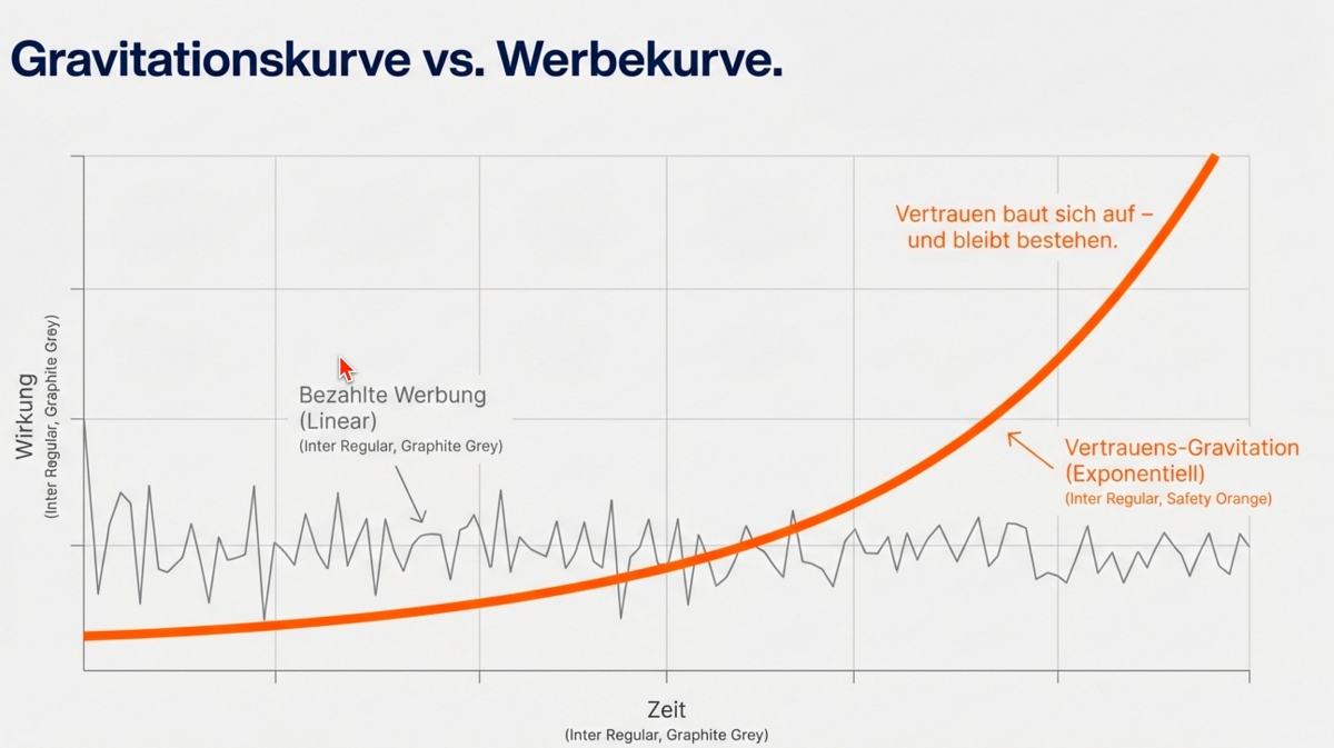 Gravitationskurve vs Werbekurve